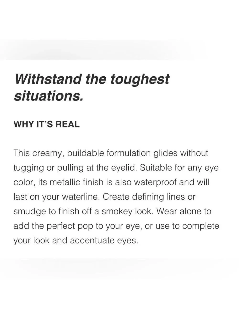 NIB RealHer Eye Am Resilient Metallic Bronze Eyeliner